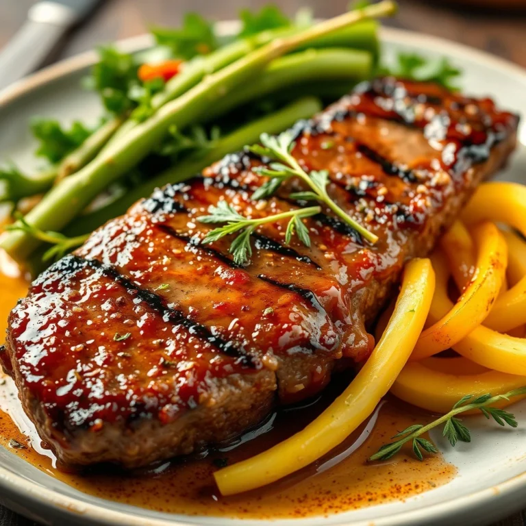 Hanger steak recipe - juicy, perfectly cooked steak served on a cutting board with herbs and butter